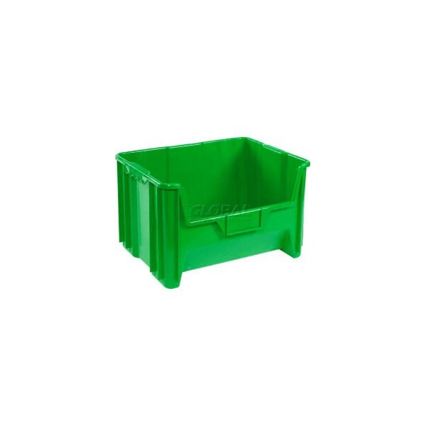 Hang & Stack Storage Bin, Plastic, Green, 3 PK